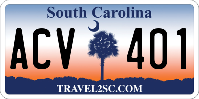 SC license plate ACV401