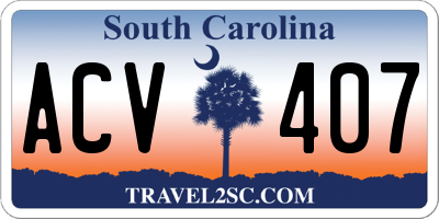 SC license plate ACV407