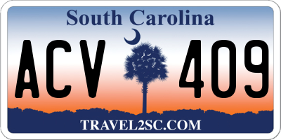 SC license plate ACV409