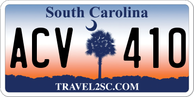 SC license plate ACV410