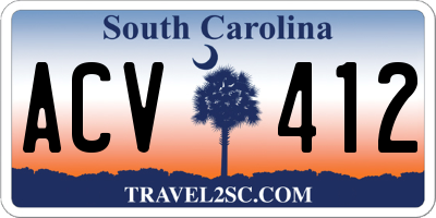 SC license plate ACV412