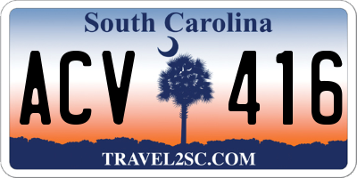 SC license plate ACV416
