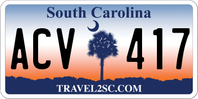 SC license plate ACV417