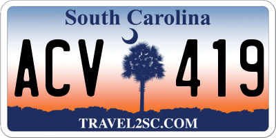 SC license plate ACV419