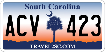 SC license plate ACV423