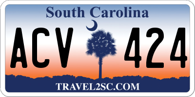 SC license plate ACV424