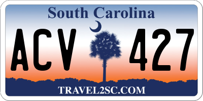SC license plate ACV427