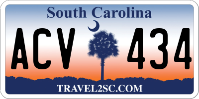 SC license plate ACV434