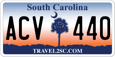 SC license plate ACV440