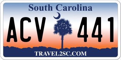 SC license plate ACV441