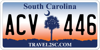 SC license plate ACV446