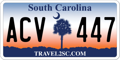 SC license plate ACV447