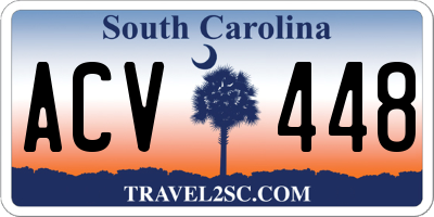 SC license plate ACV448