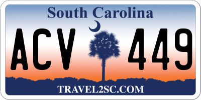 SC license plate ACV449