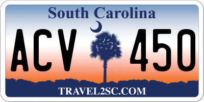 SC license plate ACV450