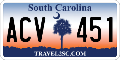 SC license plate ACV451