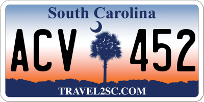 SC license plate ACV452