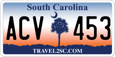 SC license plate ACV453