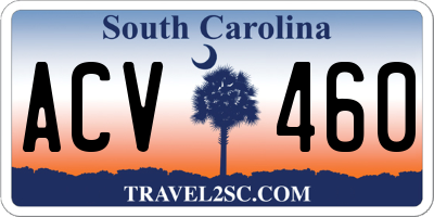 SC license plate ACV460