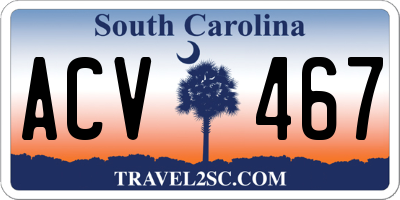 SC license plate ACV467