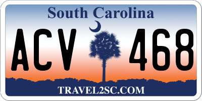 SC license plate ACV468