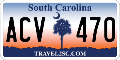 SC license plate ACV470