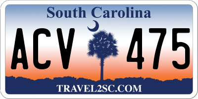SC license plate ACV475