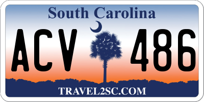 SC license plate ACV486