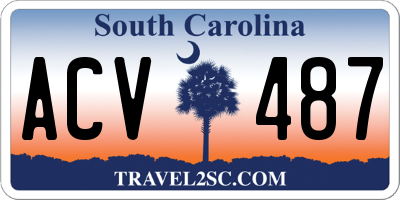 SC license plate ACV487