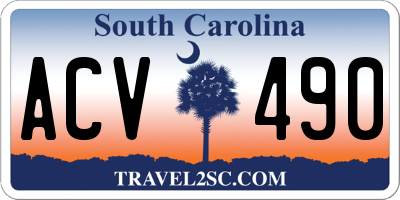 SC license plate ACV490