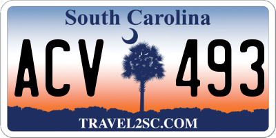 SC license plate ACV493
