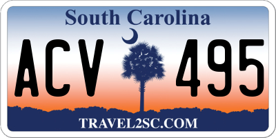 SC license plate ACV495