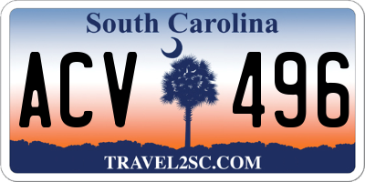SC license plate ACV496
