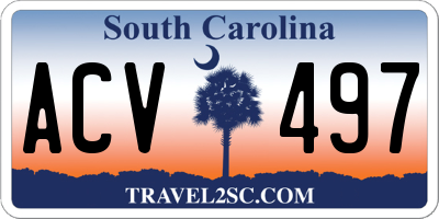 SC license plate ACV497