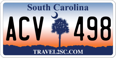 SC license plate ACV498