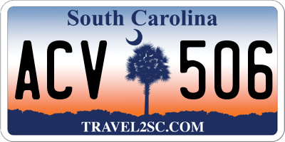 SC license plate ACV506