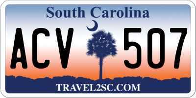 SC license plate ACV507