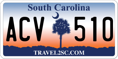 SC license plate ACV510