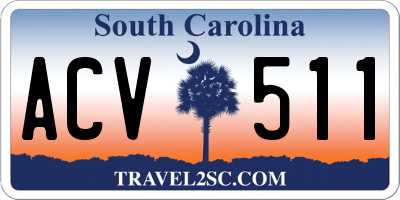 SC license plate ACV511