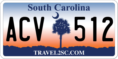 SC license plate ACV512