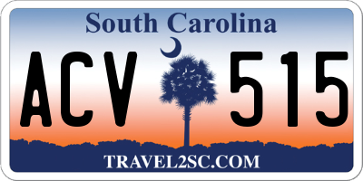 SC license plate ACV515