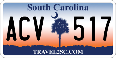 SC license plate ACV517