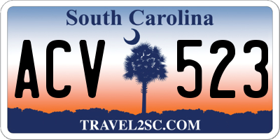 SC license plate ACV523