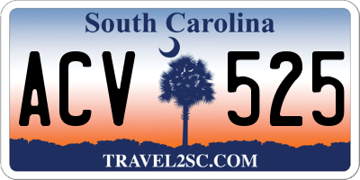 SC license plate ACV525