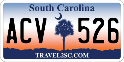SC license plate ACV526