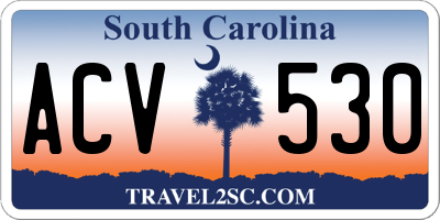 SC license plate ACV530