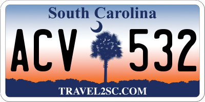SC license plate ACV532