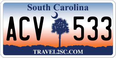 SC license plate ACV533