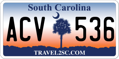 SC license plate ACV536