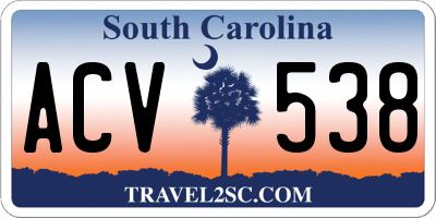 SC license plate ACV538